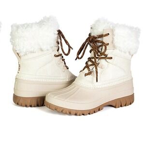 NIB JBU Women's Camden Lace-up Fauz Fur Cold Weather Boots Size 10
